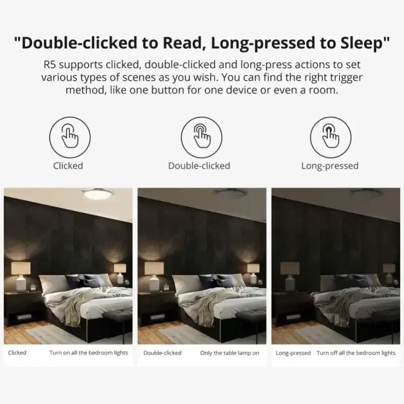 SONOFF R5 وحدة تحكم المشهد الأسلاك الحرة عصا على SwitchMan مفتاح المشهد الذكي العمل مع بوابة EWeLink عن بعد M5 MINIR3 B05-BL