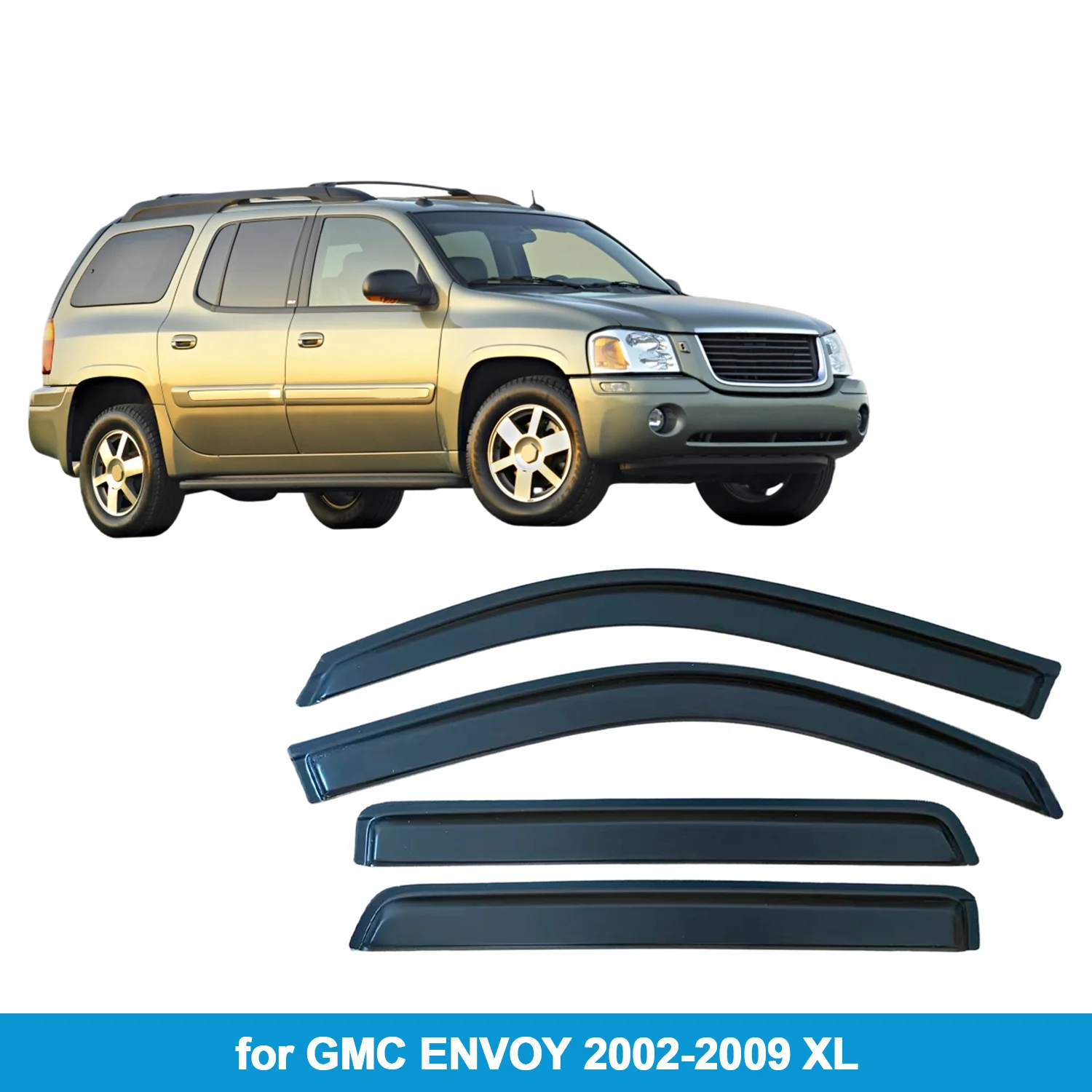 

Оконный козырек для GMC ENVOY 2002-2009 XL, защита от дождя, боковой дефлектор, защита от атмосферных воздействий, лента для наружного крепления
