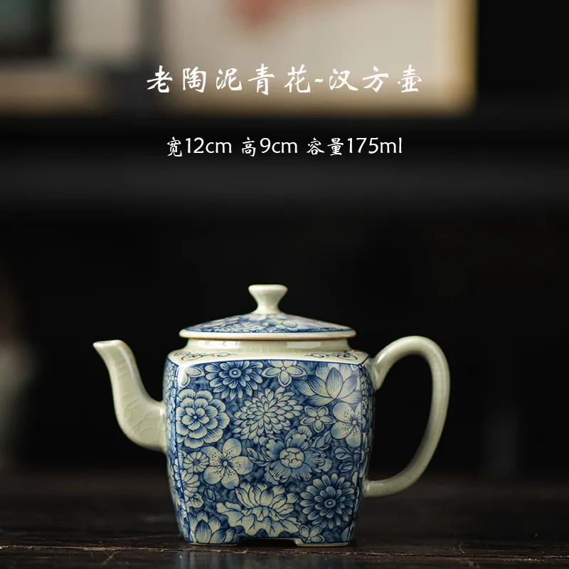 NEW Blue and White Porcelain Cup Single Piece Openwork Three-Talent Gaiwan Set Household Kung Fu Tea Bowl with Lid Non-Sc