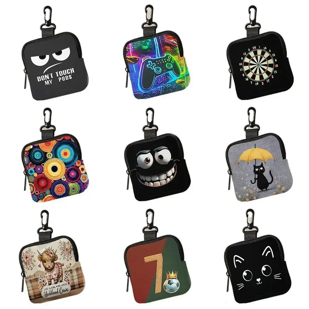 

Кошелек для монет, мини-кошелек из ПВХ, модная футбольная мышь с котом, водонепроницаемая, легкая, портативная, на молнии, сумка для хранения, сумка для наушников