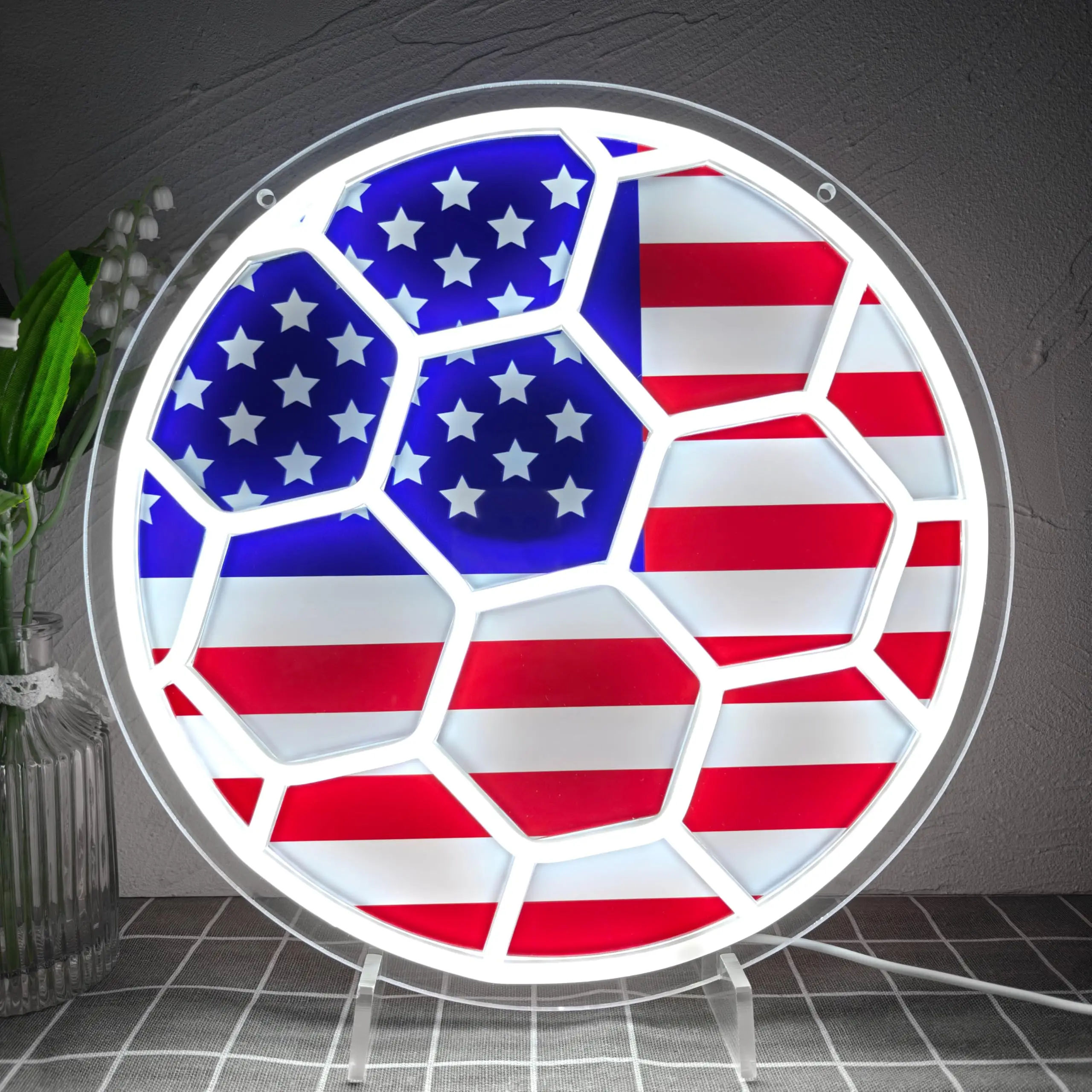 Regalos de fútbol de la Liga Mayor, letrero de neón MLS, bandera americana, luces de neón de fútbol para decoración de pared, decoración de cueva de hombre, fiesta, Bar, sala de juegos