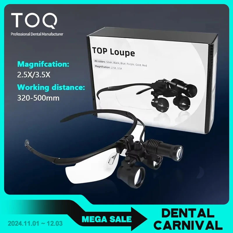 Dental Loupes Dental Magnifier Dental Lab Medical Loupes Magnification Surgical Binocular 5W 2.5/3.5x500 Headlight Headlamp