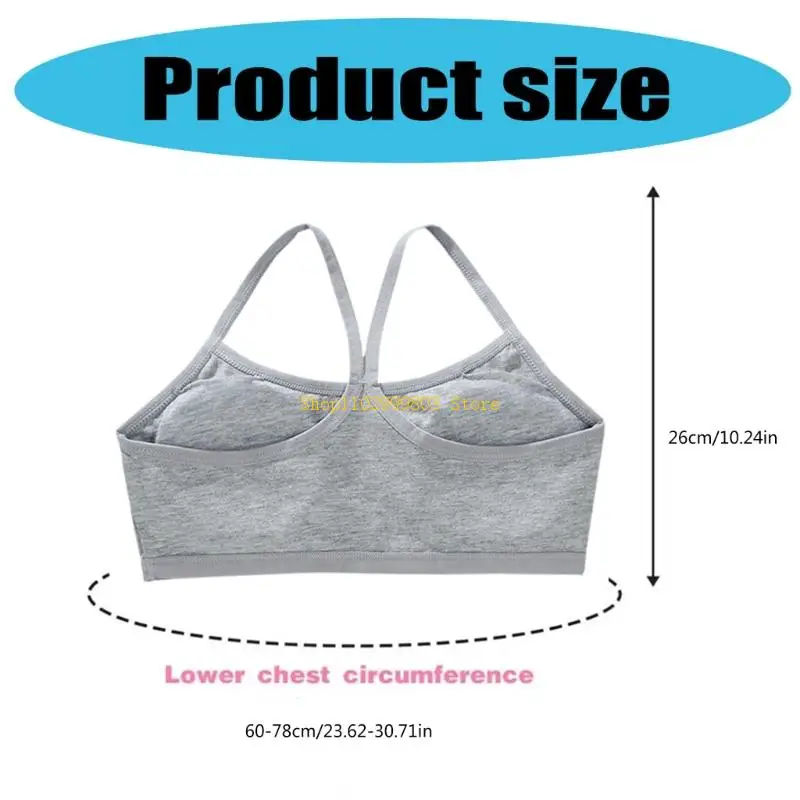 الفتيات الصدرية الصدرية لينة مريحة المراهقة للملابس الداخلية المراهقة للأعمار من 6 إلى 12 سنة تقدم الراحة اليومية والمرونة J0MF #6