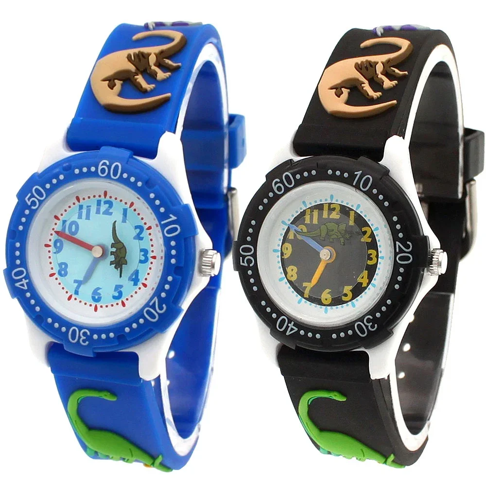 Reloj de silicona 3d con diseño de dinosaurio y autobús de dibujos animados para niños, reloj de cuarzo para estudiantes, niños y niñas, venta al por mayor, reloj deportivo para niños, reloj de regalo A27