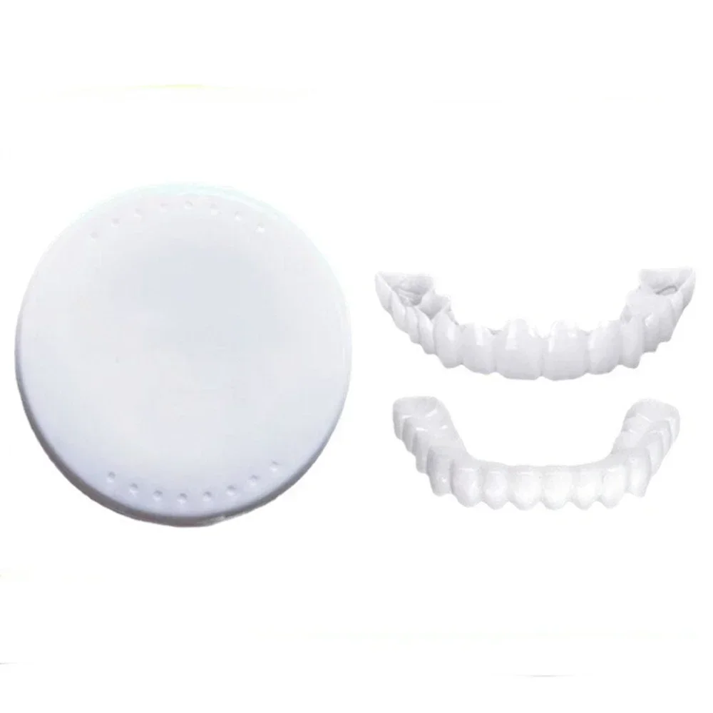 Sdatter Upper Lower Fake Teeth Cover Perfect Bright Veneers Comfort Fit Flex Dentures Braces Whitening