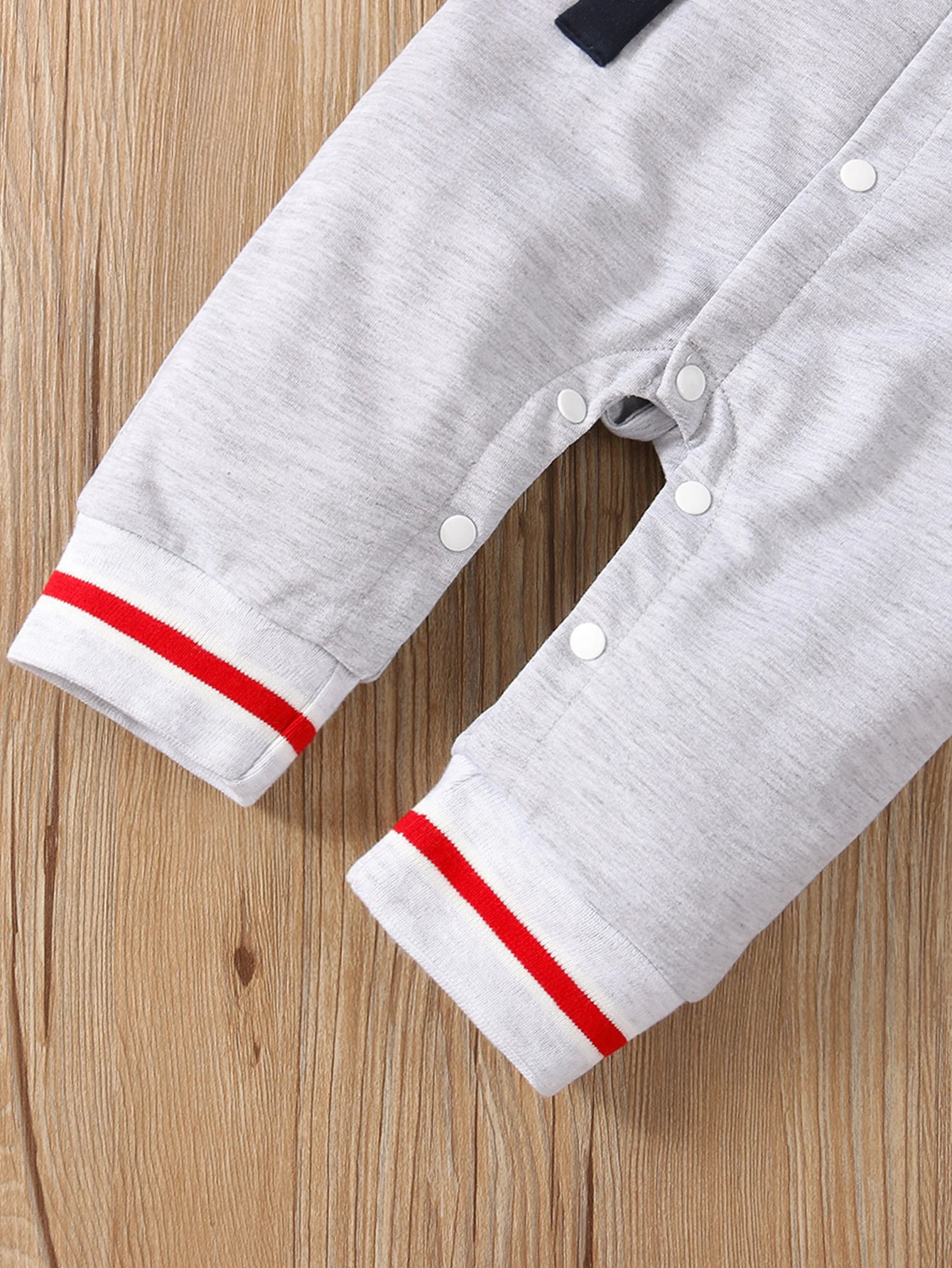 بذلة أطفال أولادي بأكمام طويلة مطبوعة بحروف ، رمادية ، رقبة مستديرة ، عصرية