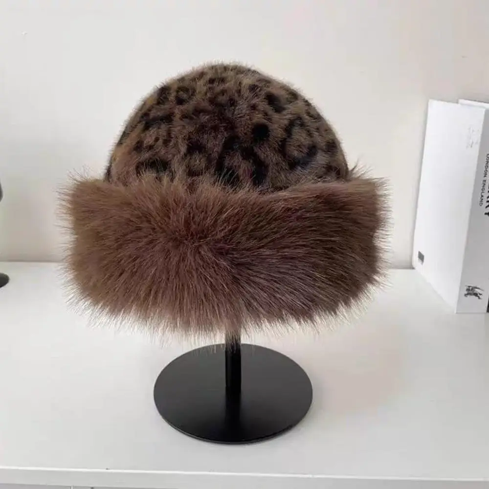 レディースウェア MARK&LONA Furry Cat Leopard Beanie Furry Cat Leopard Beanie
