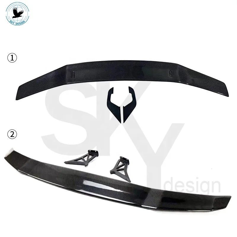 V style car rear wing for Lamborghini Huracan LP580 LP610 facelift car carbon fiber rear spoiler