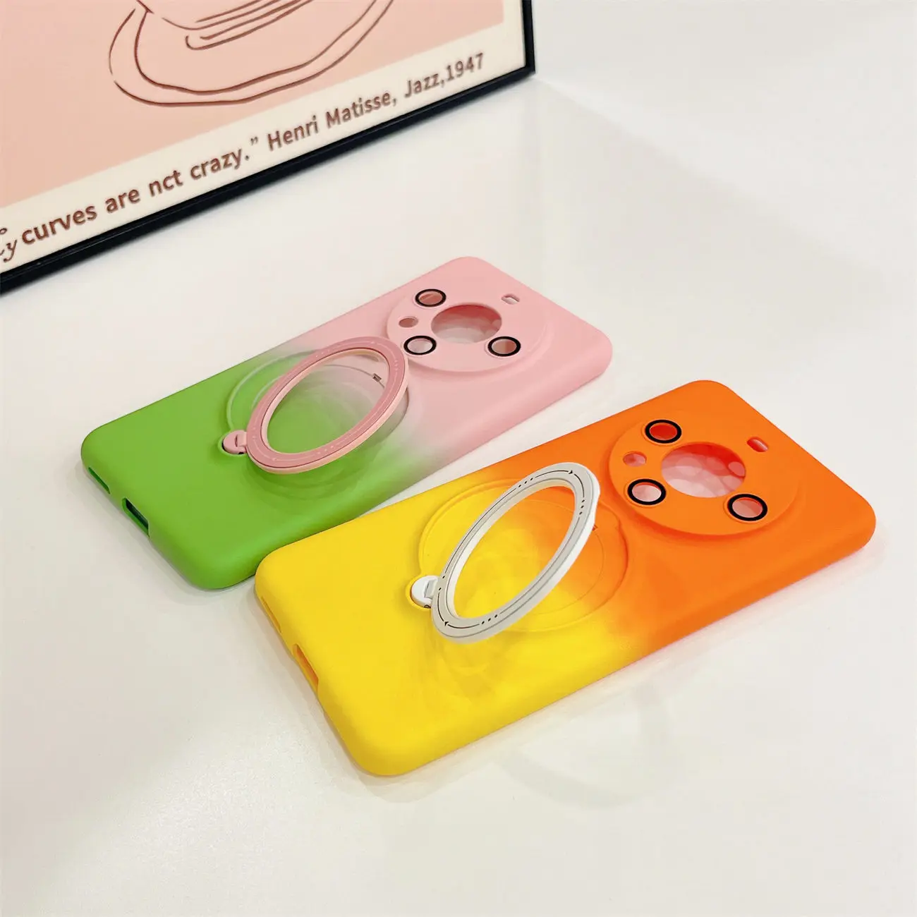 Luxury For Magsafe Gradient Silicone Multicolour Shockproof Case for Huawei Mate60 50 40 30 P50 P40 Pro Wireless Charging Cover