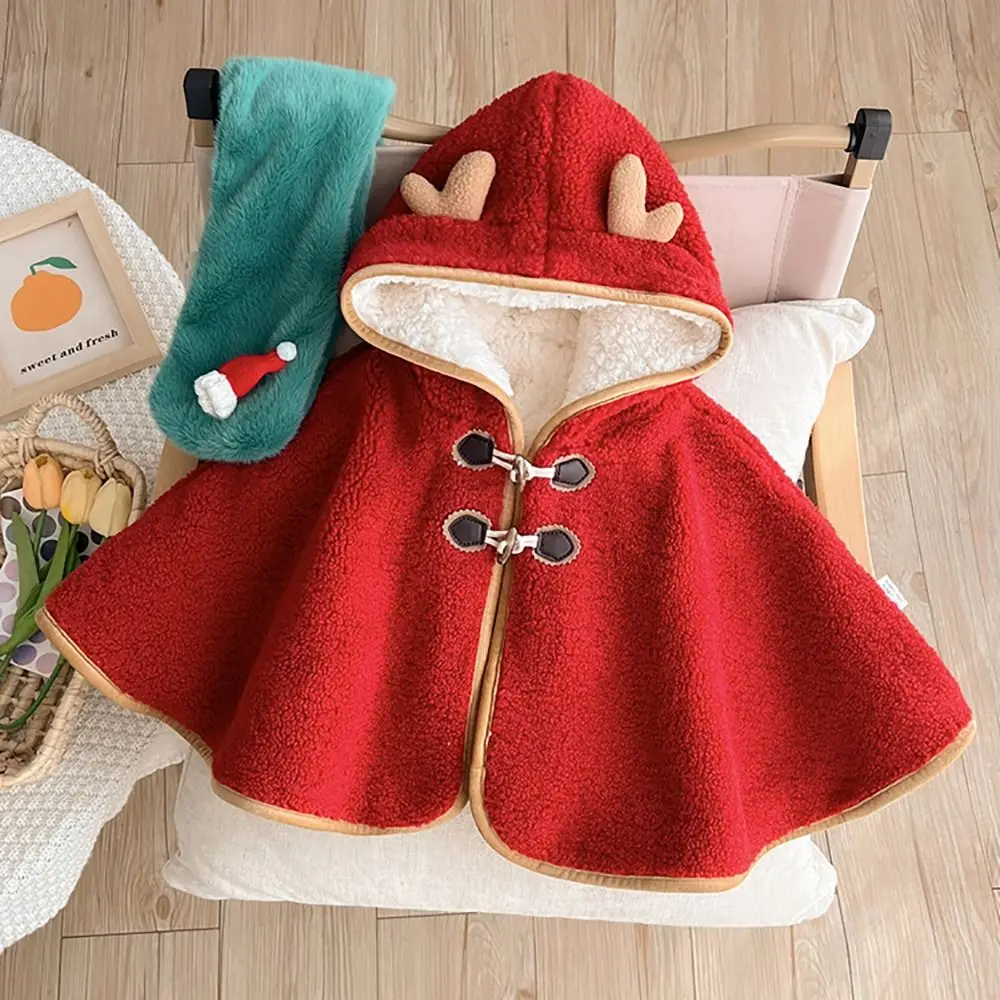 

Прочный теплый детский плащ с капюшоном, флисовый пончо для малышей 0-1 года, модная шаль для новорожденных для мальчиков и девочек