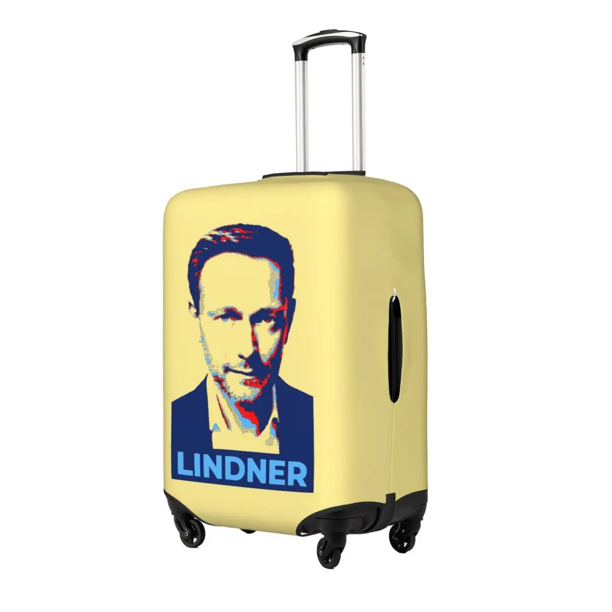 

Legend Christian Lindner Minister Of Finance Suitcase Cover Protection Elastic Travel Luggage Protector Covers for 18-32 Inch
