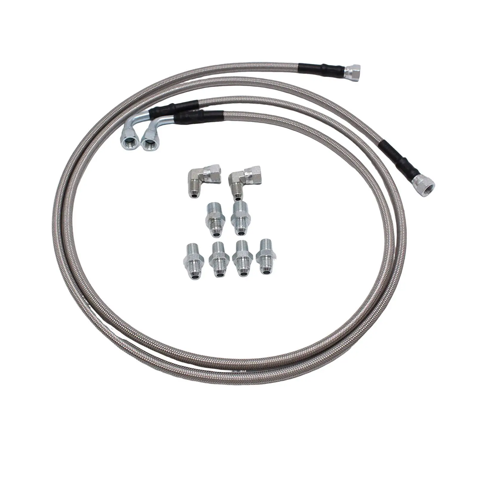 

Braided Transmission Cooling Line Hardware Components Flexible Cooler Hoses Fitting for TH350 TH400 700R4 Accessories Cars