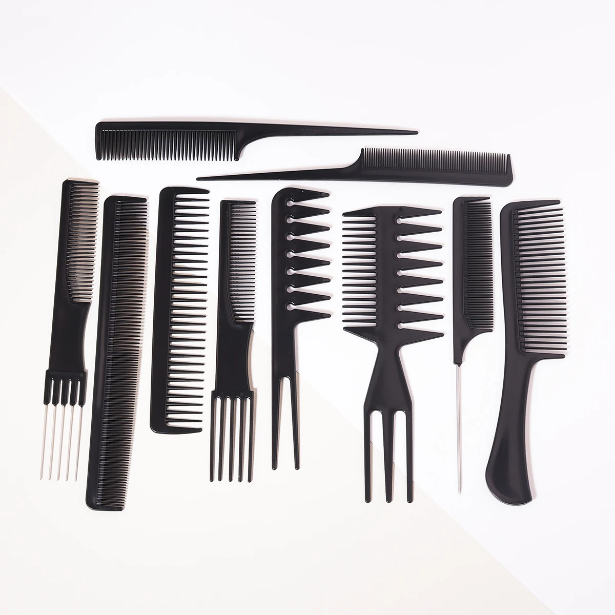 

10pieces/set of anti-static hair brushes hairstyle combs set travel hair brushes hair cut brushes Special for real hair wigs