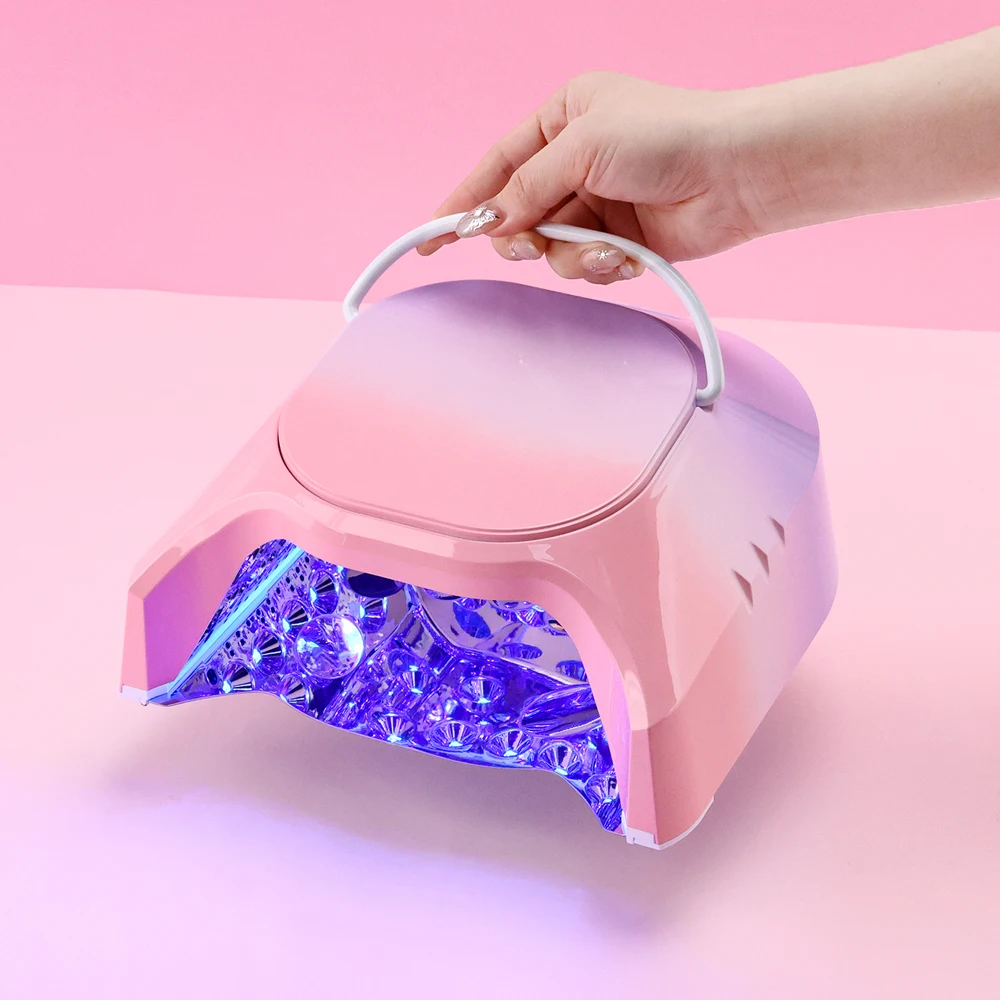 Recargable 86w 4 temporizadores lámpara de uñas de curado rápido lámpara LED UV batería inalámbrica luz de uñas de alta potencia con mango de Metal