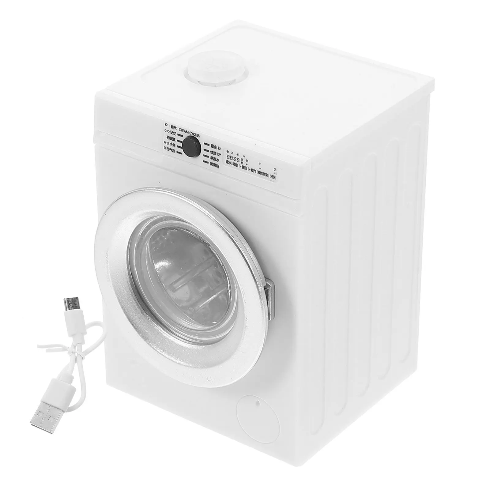 

Mini 1:12 Scale Washing Machine Accurate Rotatable Door Rechargeable Interactive Portable Miniature Washer Decor