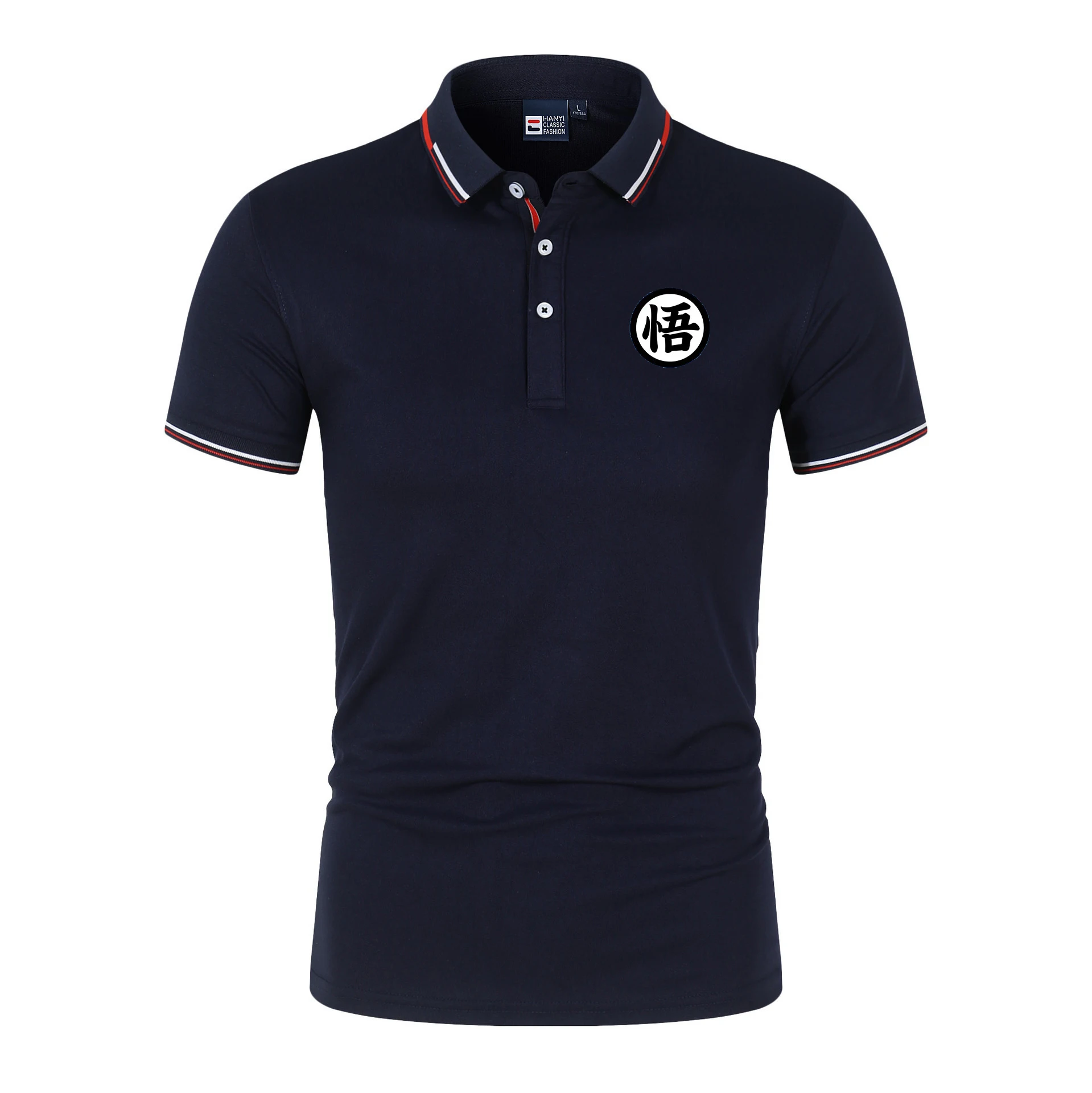 Men's short-sleeved sporty casual polo shirt with cartoon patterns, new design, with a collar flap, slim fit, suitable for 2026.