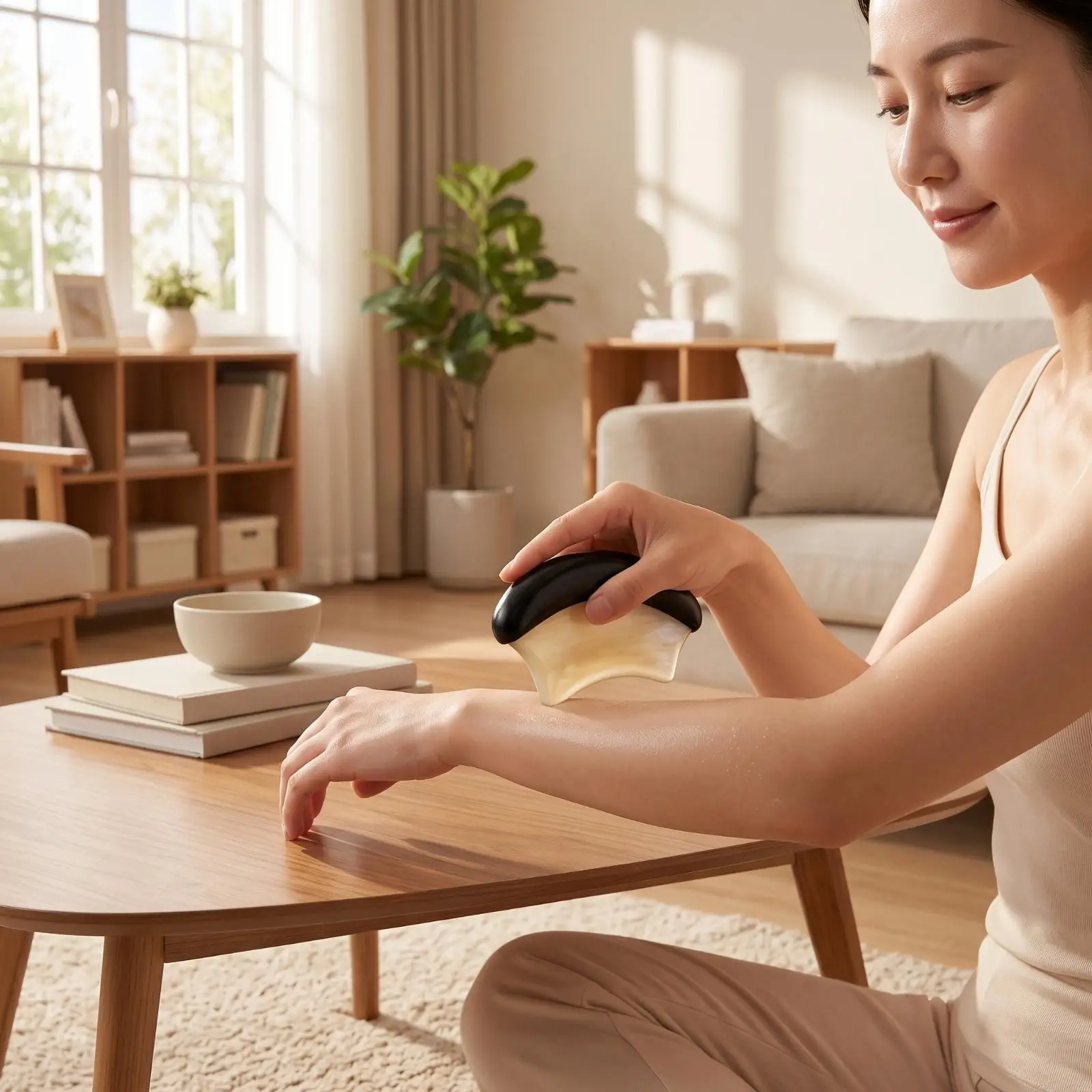 Wooden Massage Comb Gua Sha Scraper for Face Neck Body Contouring Ergonomic Design Smooth Finish Manual Massager