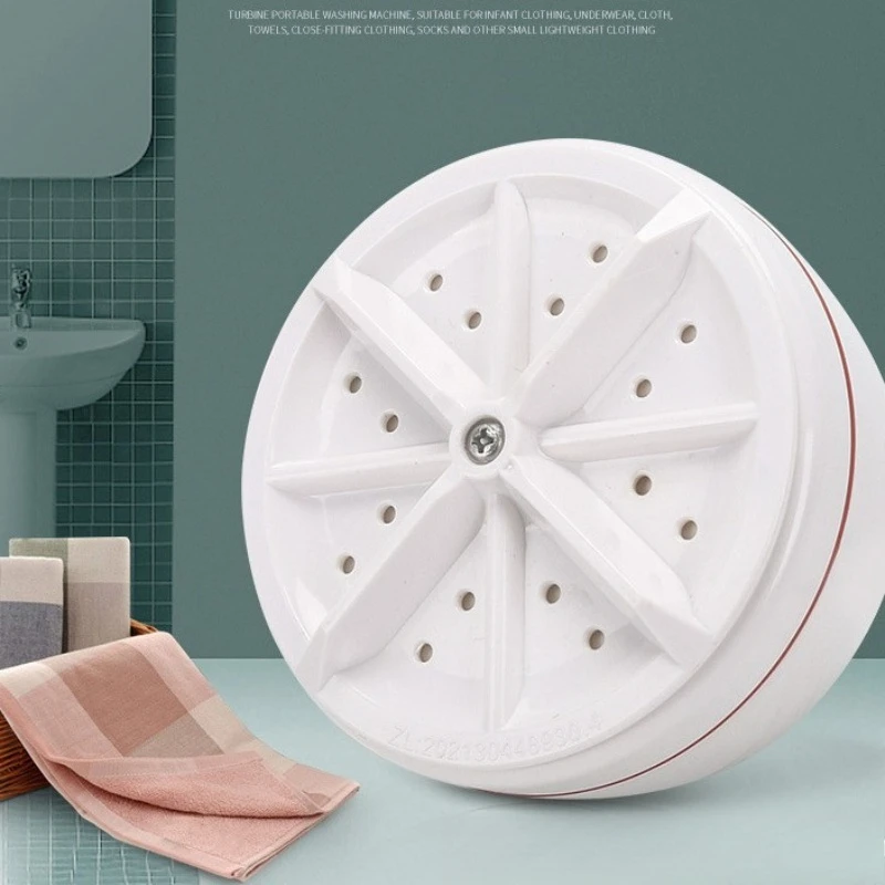 Mini Washing Machine, Portable Turbine Cleaner for Underwear Socks, Lazy People Laundry Gadget