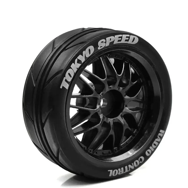 4個 65mm ゴムタイヤ ホイール タイヤ 12mm 六角穴付き タミヤ TT01 TT01E TT02 TT02B TA06 XV01 XV02 PTG-2 1/10 RCレーシングカー アップグレードパーツ