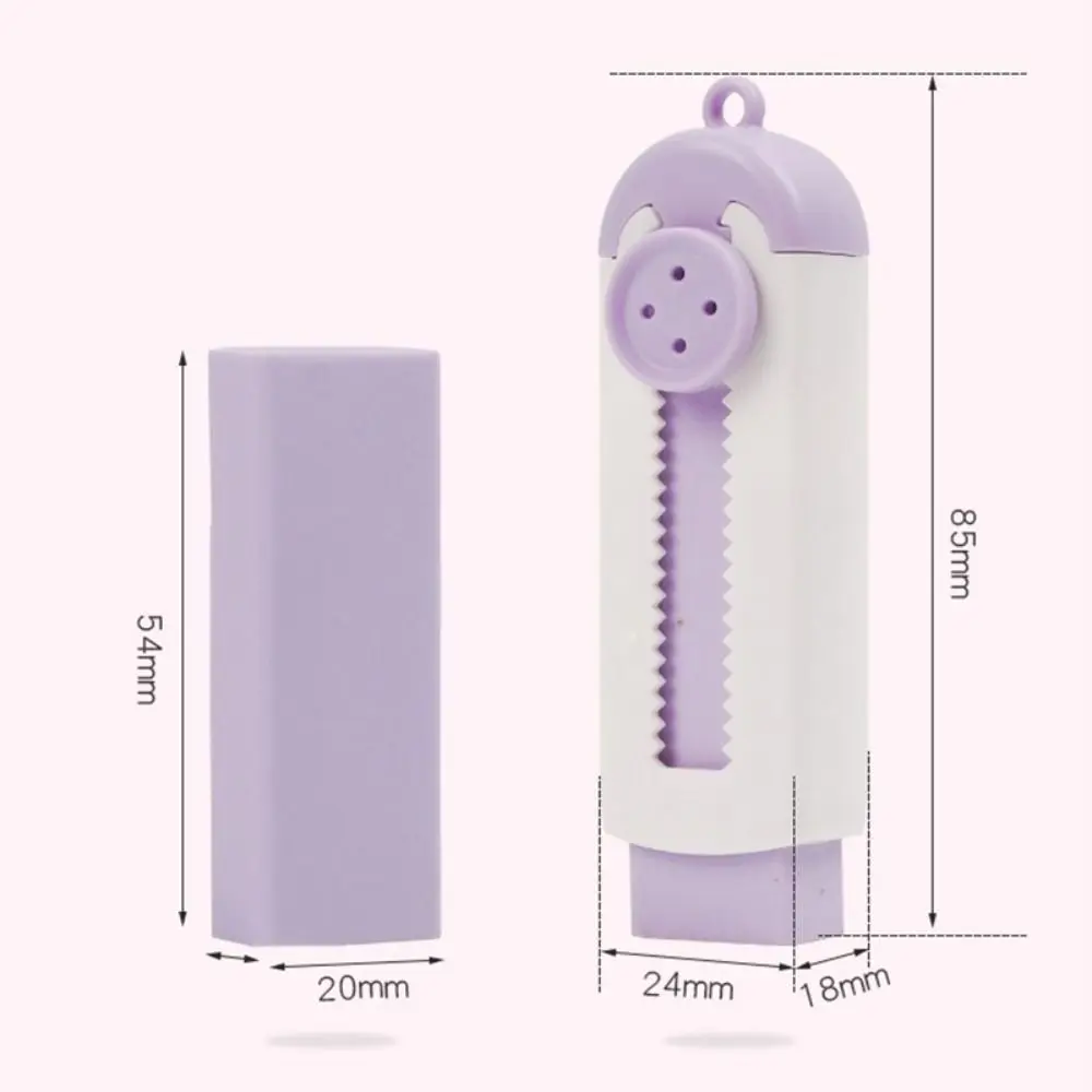 With 4 Refills Push-pull Eraser No Debris Without Leaving Marks Pencil Erasers Refillable Sliding Rubber Eraser