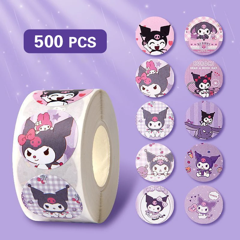 500PCS miniso Hello Kitty Cartoon Sticker Leuke Cartoon Kuromi My Melody kinderdagboek Bonus Gift Sluiting Dagboek Boekje Gift