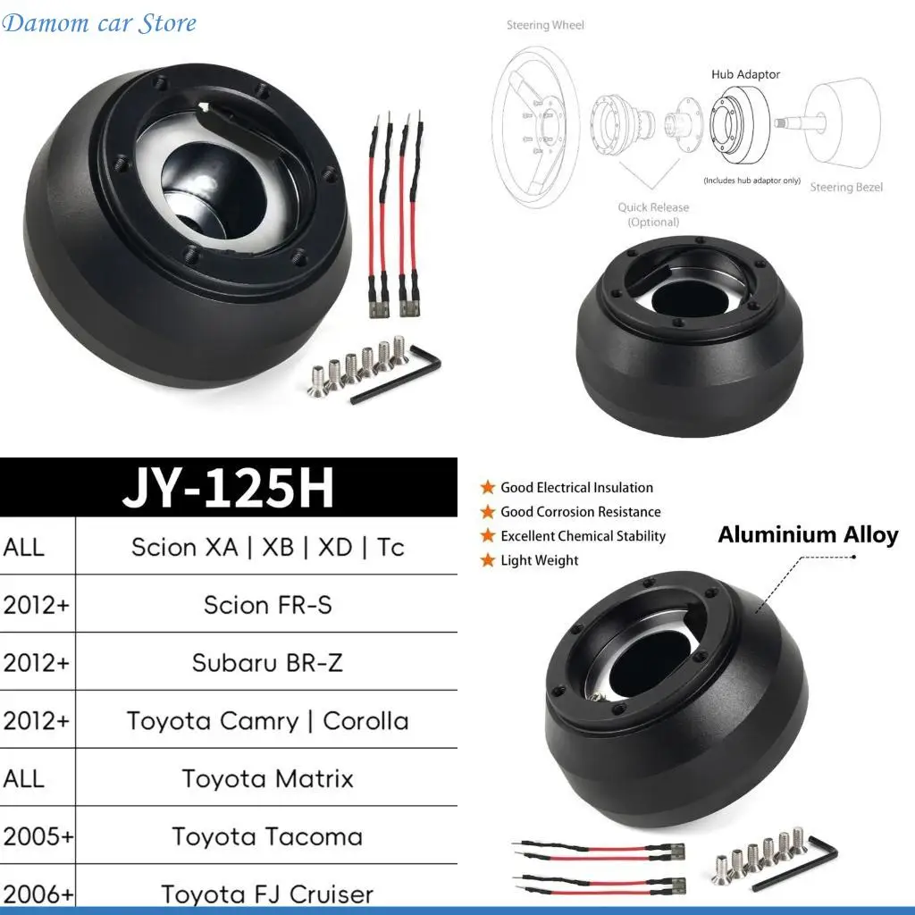 

A2UC Steering Wheel Hub Adapter Replacement Hub Adapter 6 Hole Hub Adapter