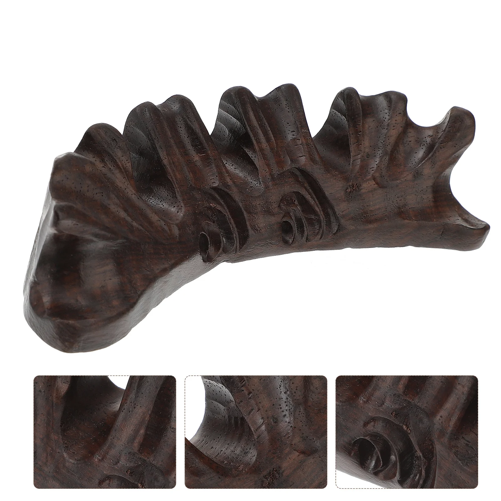 

1Pcs Fine Craft Ebony Pen Stand Smooth Polished Wood Pen Shelf for Office Home Decor Functional Writing Tool Holder Stationery