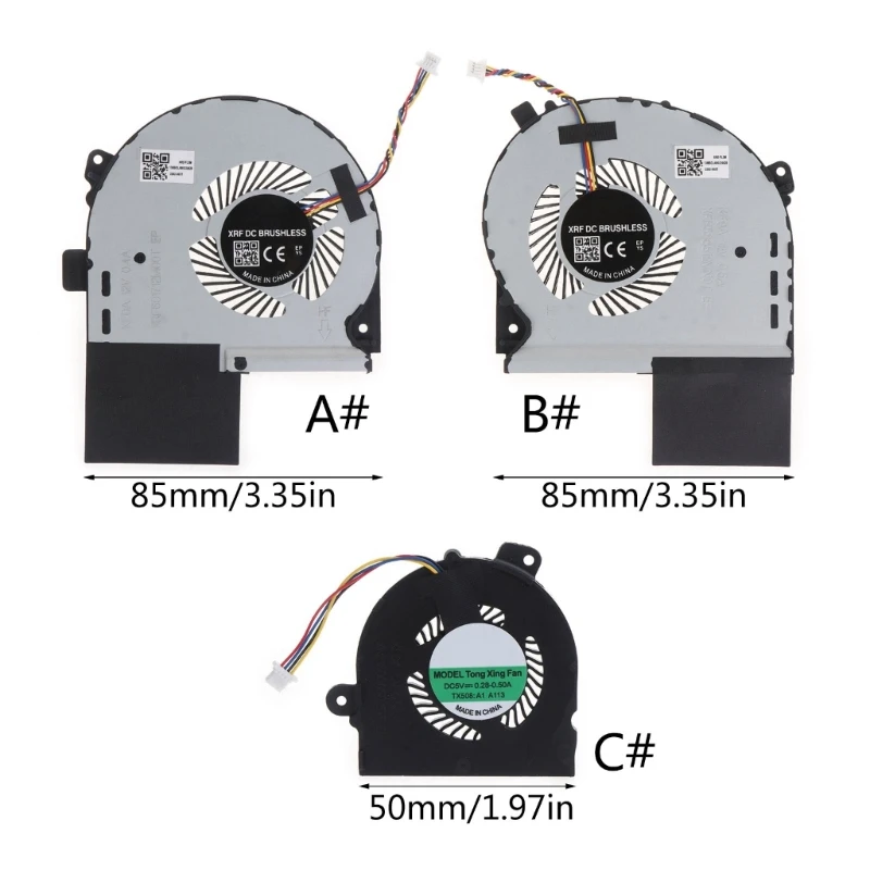 Imagem -06 - Radiador Notebook para Rog Strix Gl703gs Gl703gm S7bm Ss7b Gl703 Cpu Gpu Ventilador Refrigeração 12v 0.4a Laptop 4