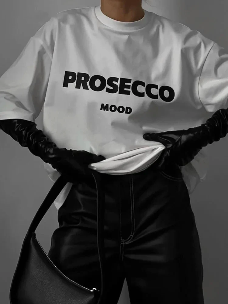 Fashion NO COMMENT Letter Graphic Printed T Shirt Women Summer Oversize Female Clothing Elegant O Neck Cotton Lady Tops Y2k