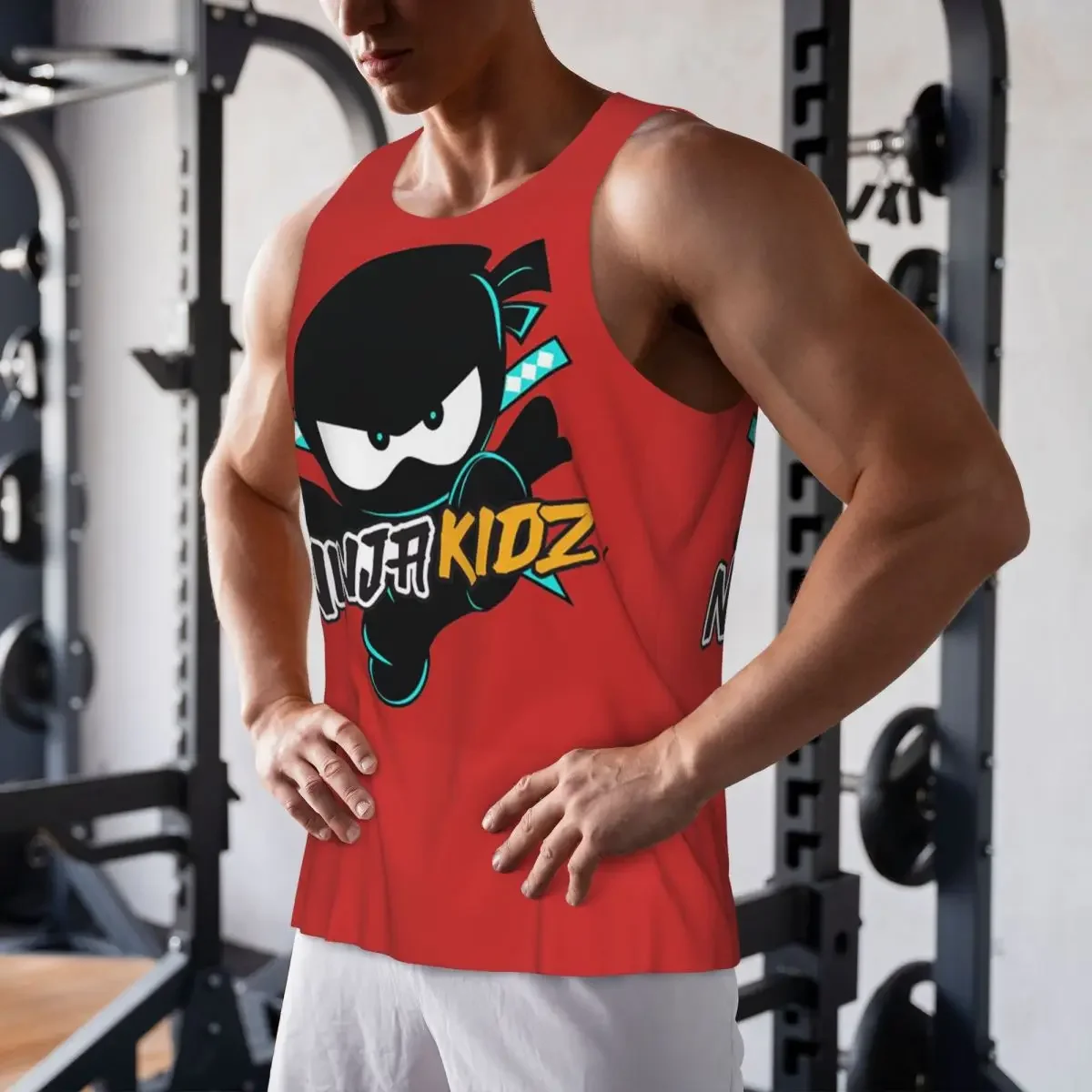 Quick Dry Ninja Kidz Gym Tank Muscle Sleeveless Shirt Bodybuilding Breathable Vest