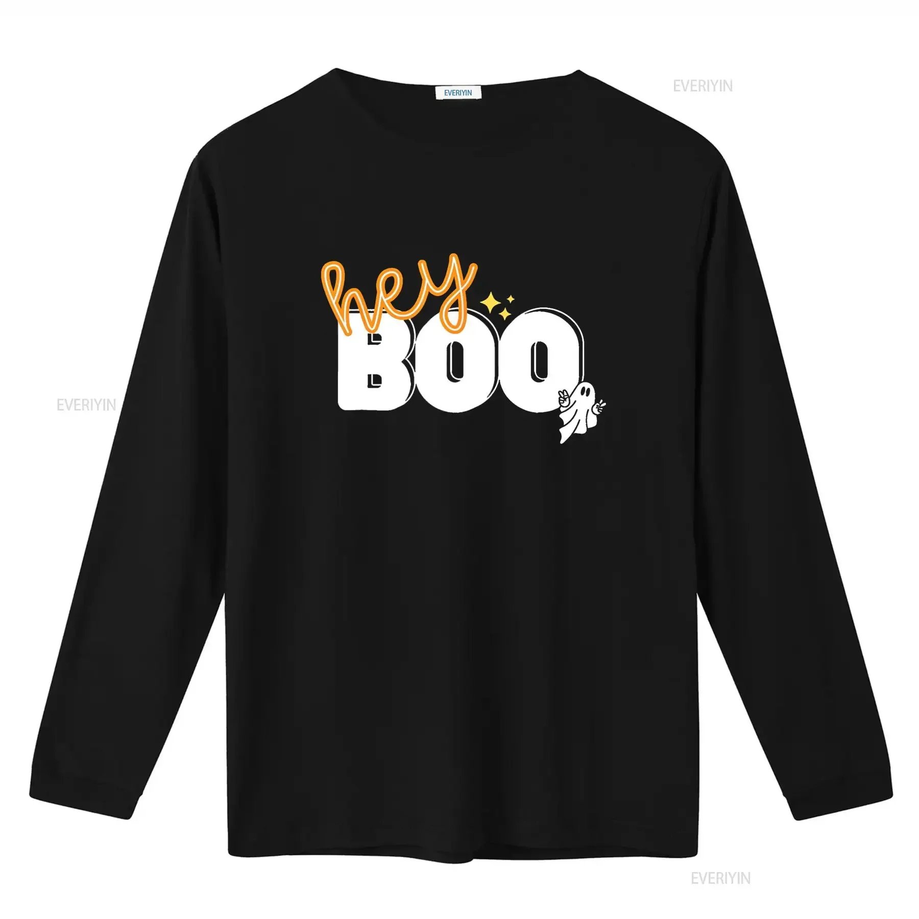 تي شيرت HEY BOO Halloween للنساء على شكل يقطين Teacher طويل ممتع تي شيرت عتيق مغسول أنيق وجيد التهوية ومتعدد الاستخدامات #3