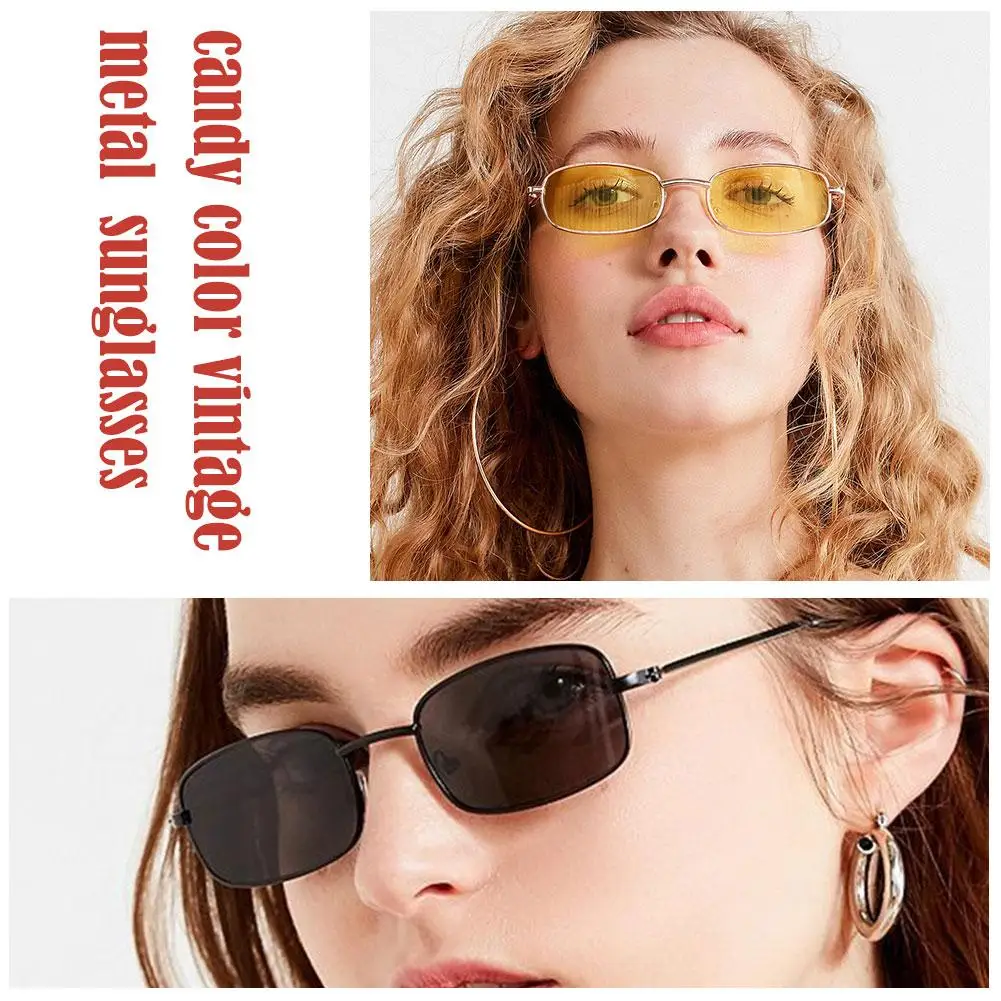 

Candy Color Vintege Metal Eye Sunglasses Uv400 Female Summer Street Eyewear For Women Korea Style X8c2