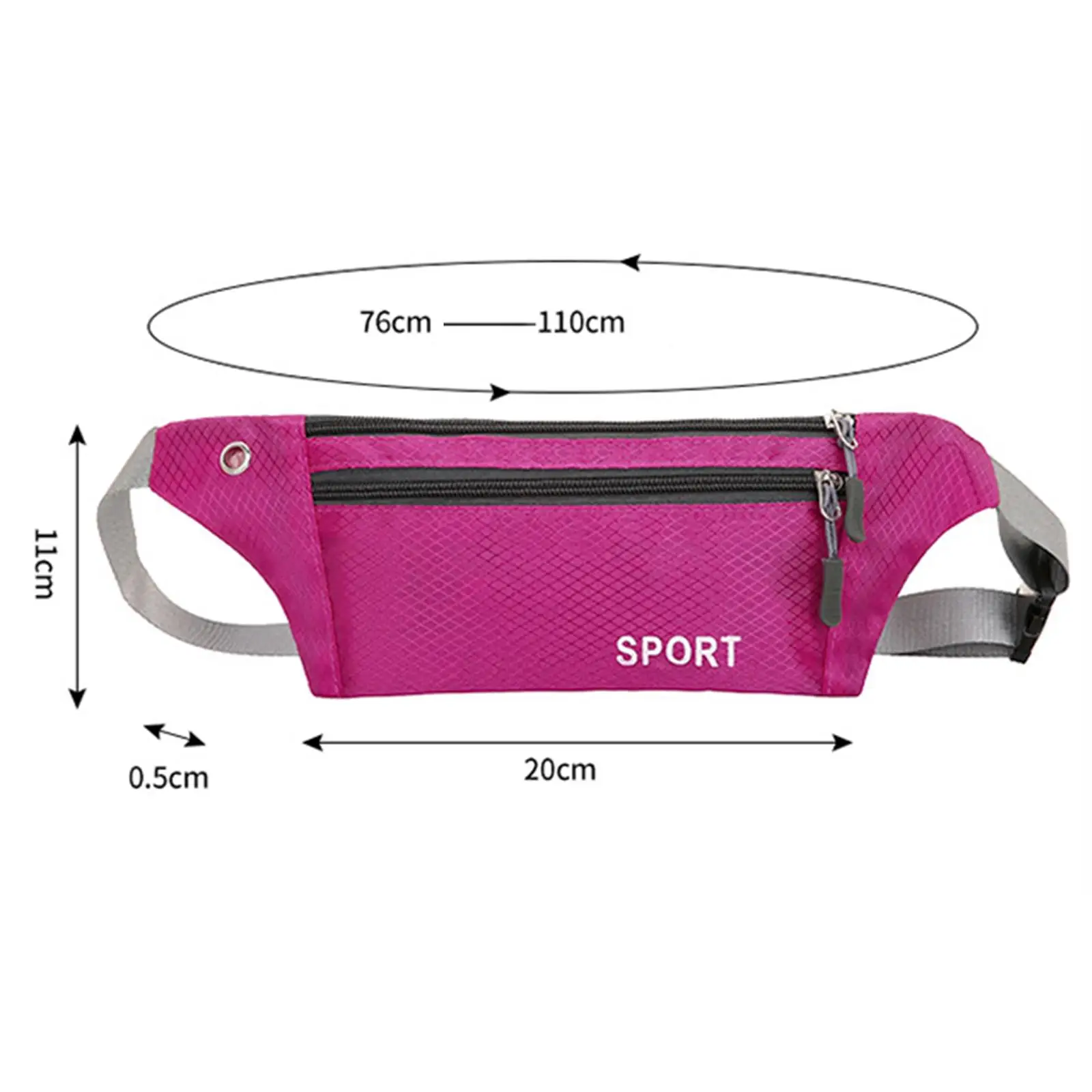 Marsupio da corsa Porta telefono con foro per cuffie Cintura da corsa Corridori Marsupio per escursionismo Allenamento fitness Campeggio Equitazione