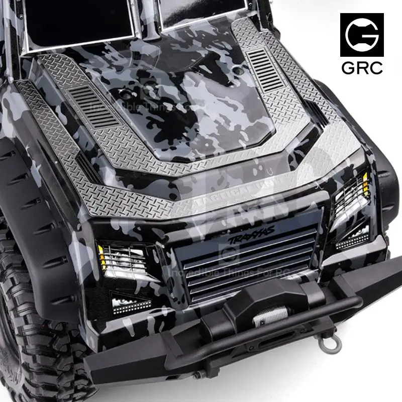 ل Trax Trx-4 Trx4 وحدة تكتيكية 82066-4 ملصق معدني هود التكتيكية درع هود هود هود الكسوة #2