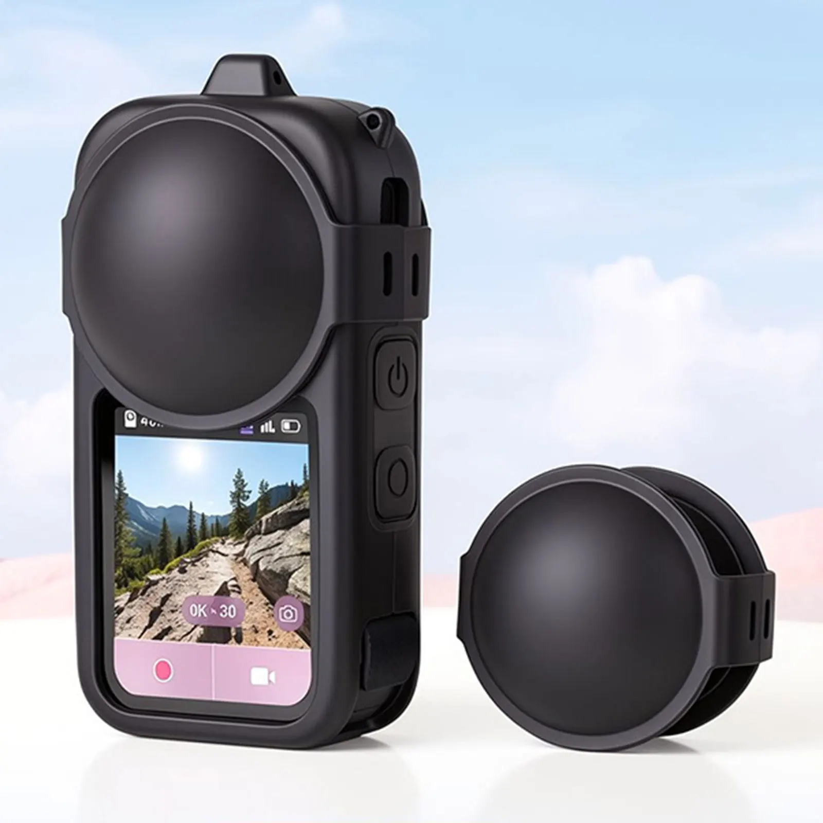 Silicone Case for Insta360 X6 with Lens Cap Cover Body Protective Shell Anti-Scratch Accessories