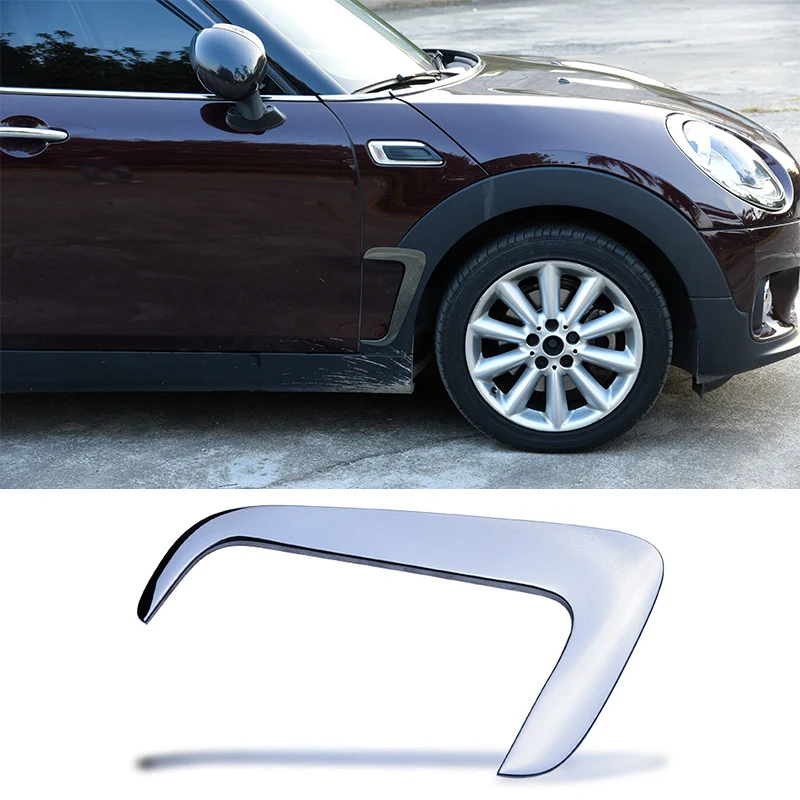 

2pcs Car Side Body Fender Exterior Accessories Stickers Stainless Steel Spoiler Vent Air Wing Cover Hood Air Flow Intake Trim