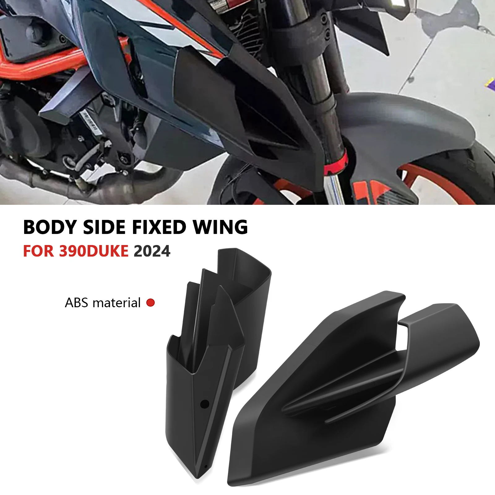 

For 390 DUKE 2025 Duke390 2024 Motorcycle Accessories Spoiler Fairing Winglets Side Wing Protection Cover Fixed Wing