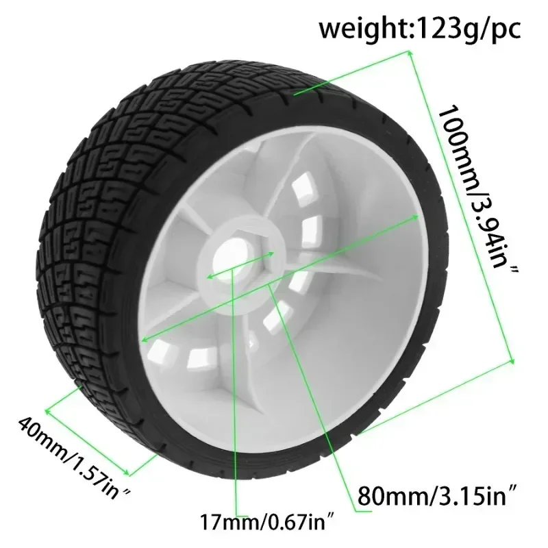 

4pcs1/8 RC Rally Car Tires On Road Tyres for 1/7 1/8 Scale Racing Car KM WRC C3 ARRMA Felony Infraction Limitless RC On-Road Car