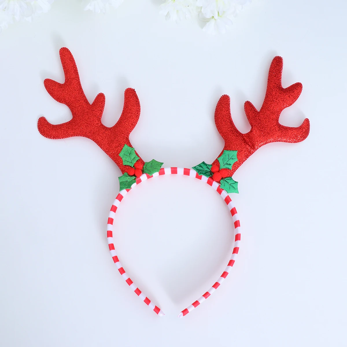 

Christmas Antler Design Fabric Hair Hoop Red Sequins Headdress For s Party Supplies Costume Decoration