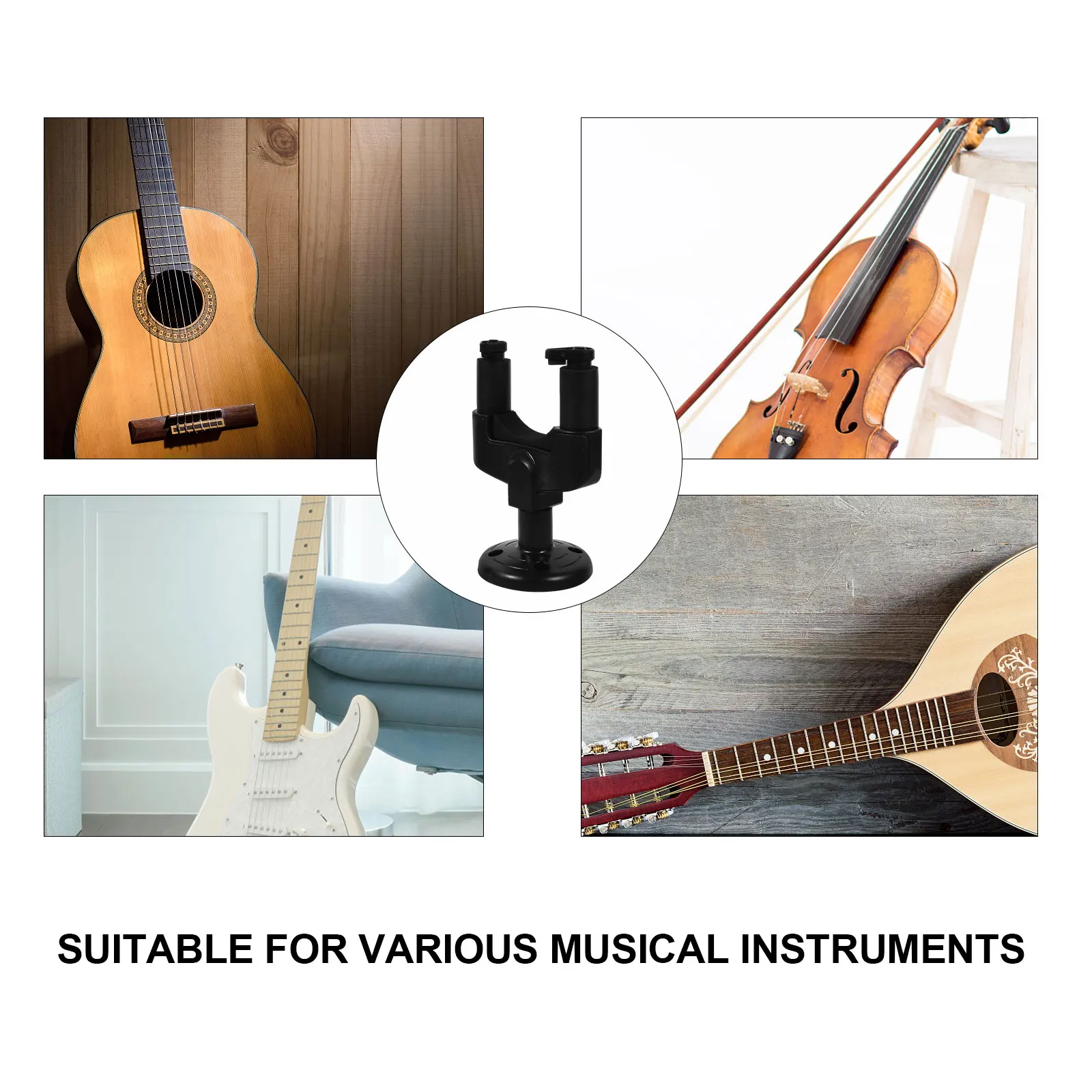 

Guitar Hooks Holders Wall Hangers for Electric Acoustic Classical Ukulele Instruments Easy Installation Bedroom Living