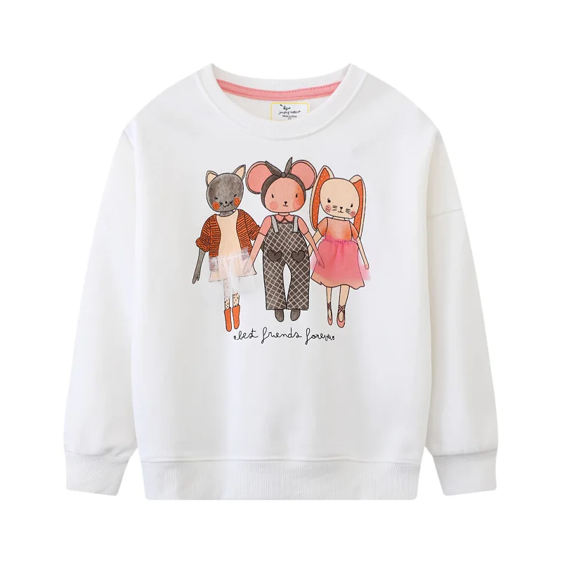 

New Style Girls' Sweatshirt Knitted Cotton Autumn Baby Long Sleeve Base Shirt Girls' Sports Top Distribution