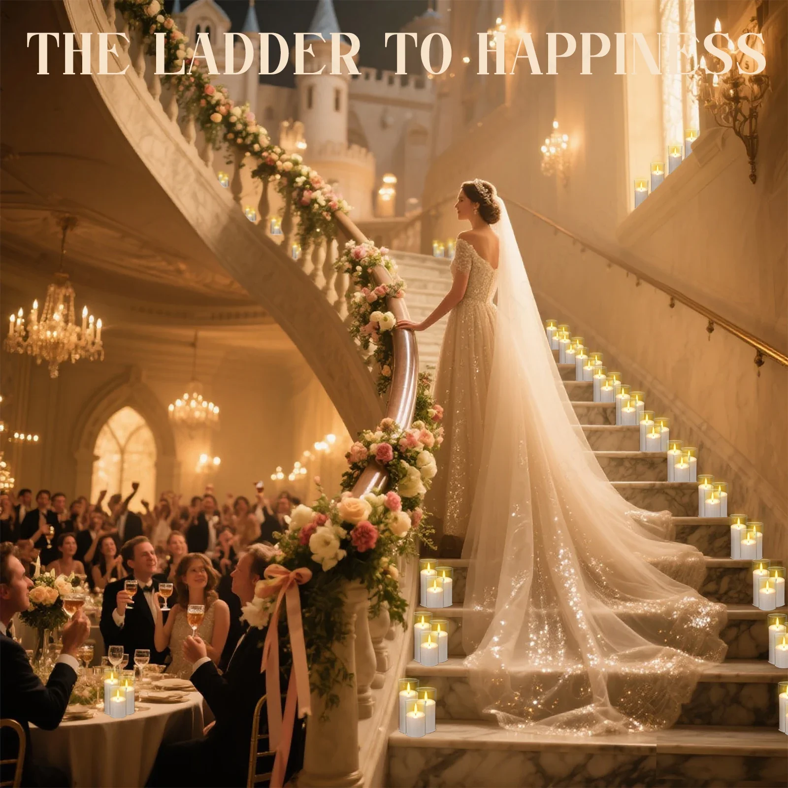 10-30Pcs LED Flameless Pillar Candles Set Wedding Flickering Candles with Battery Powered for Concert Decoration