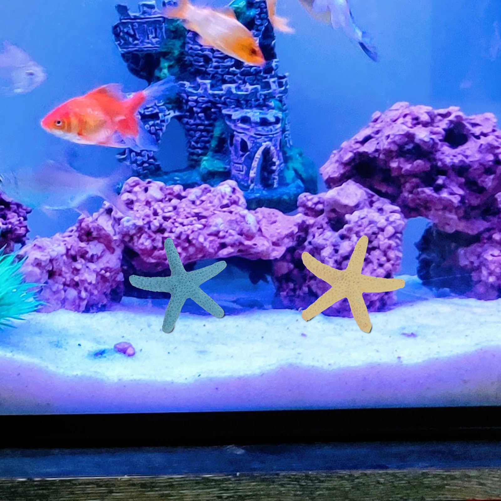 

20pcs Fish Tank Decorations Resin Sea Stars Ocean Theme naments Lifelike Marine Adornments Aquarium Pond Decor