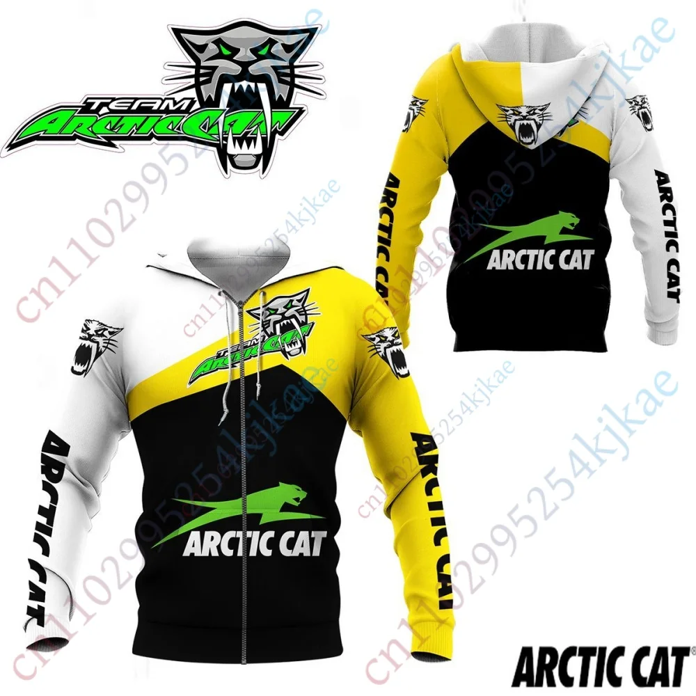 

Толстовки с капюшоном Arctic Cat, одежда, повседневная толстовка с капюшоном на молнии, топ, толстовки для мужчин и женщин, пуловер в стиле аниме, толстовка большого размера, уличная одежда