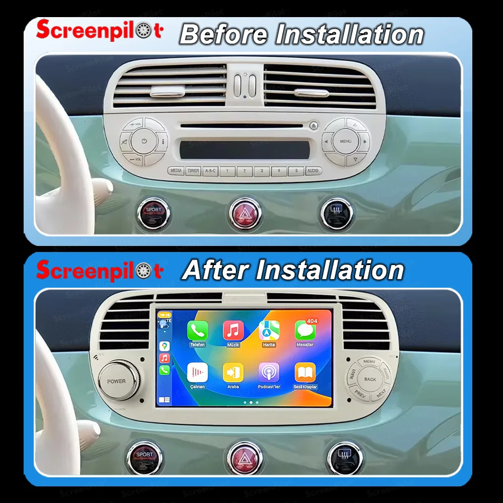 7 Inch For Fiat 500 2007-2015 Multimedia Video Player GPS Navigation Stereo Head Unit Multimedia Video Player GPS Navigation