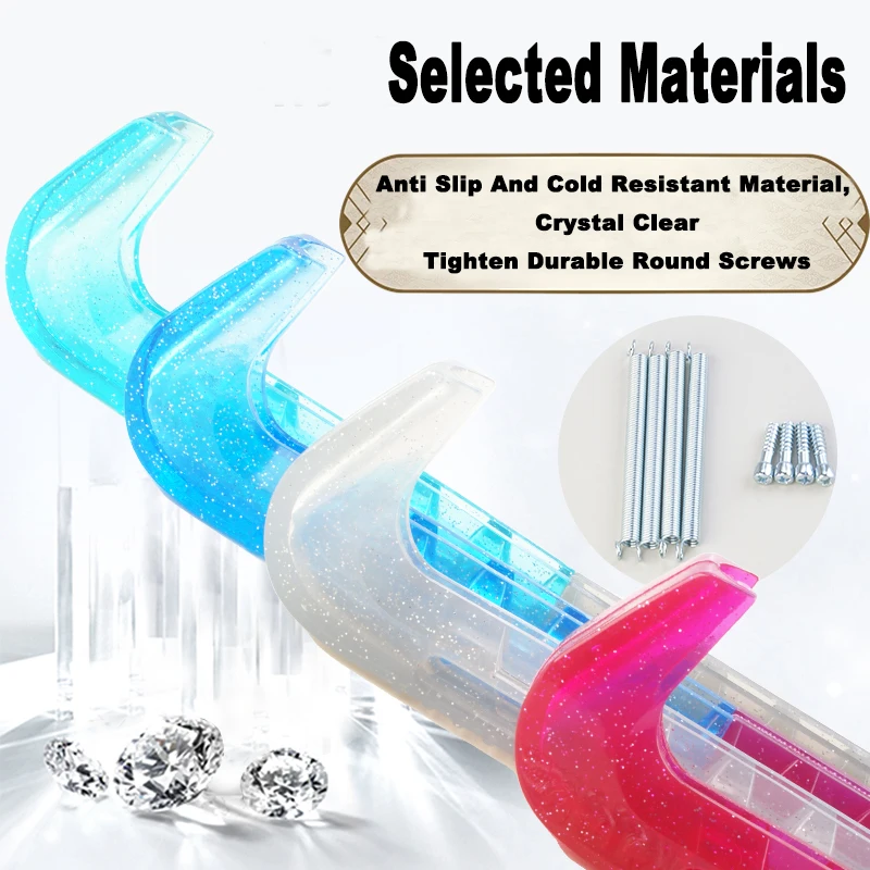 Zapato de patinaje de velocidad para caminar, cubierta de hoja de hielo, profesional, suave, resistente al desgaste, longitud ajustable, protector de patinaje recortado