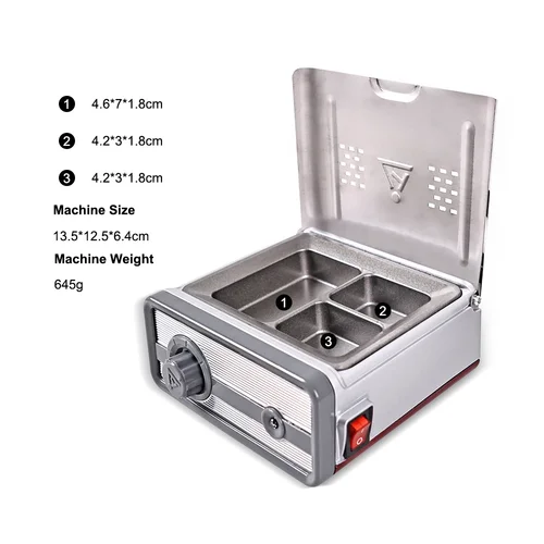 Imagen 2 del producto SYJH-olla calentadora de cera Dental, macetas de fusión de cera con 3 ranuras, dispositivo de fusión de cera, técnico de odontología, equipo de laboratorio Dental