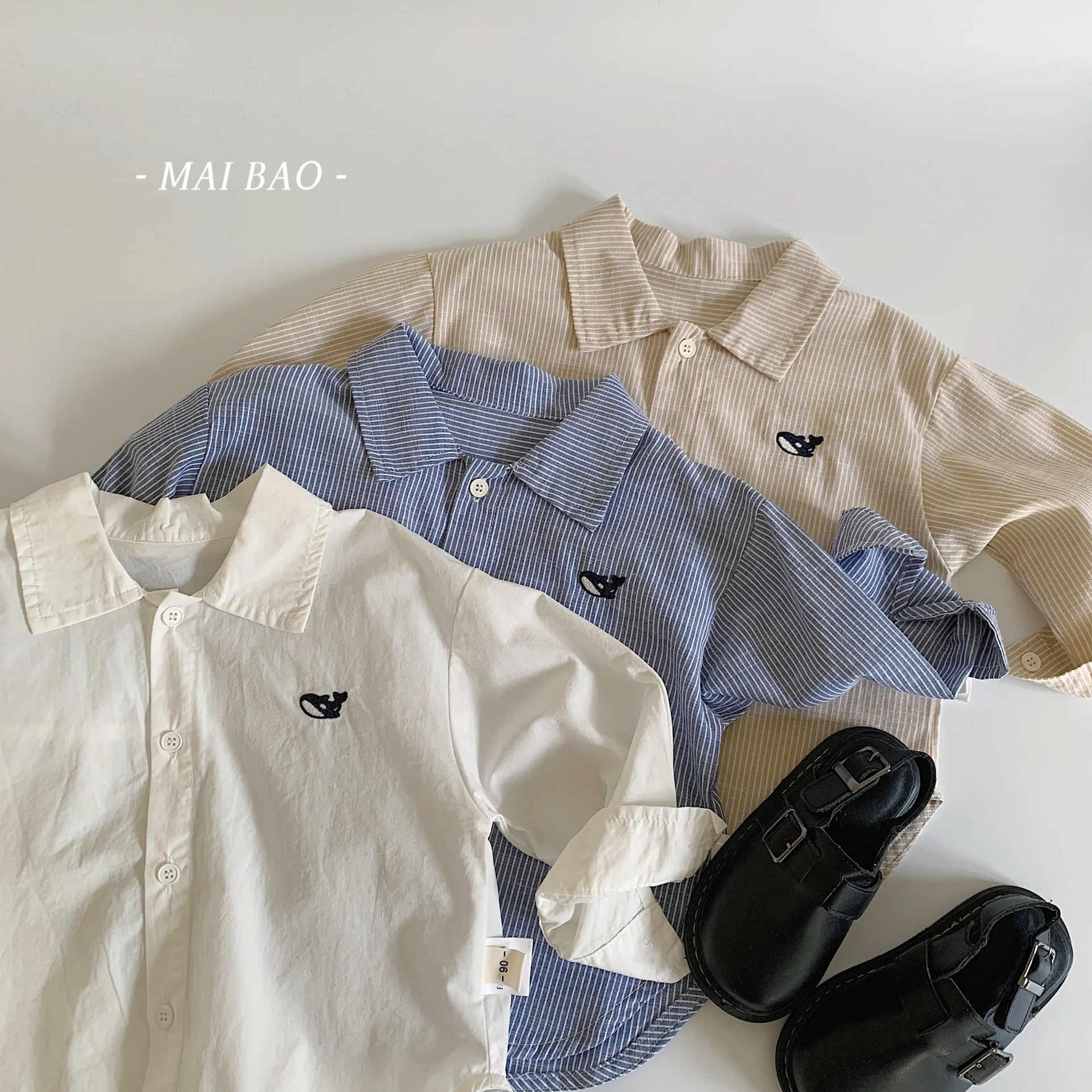 

Shirt Korean-style Baby Coat Autumn Casual Simple Cardigan Trendy Top Boys Girls Children All-matching Fashionable