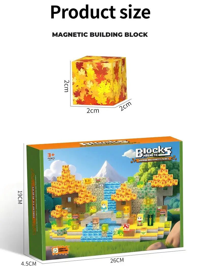 مكعبات بناء مغناطيسية مع أضواء الأميرة والمحارب الجذعية مونتيسوري مكعبات التراص الحسية ألعاب للأعمار من 3 سنوات فما فوق هدايا للفتيات