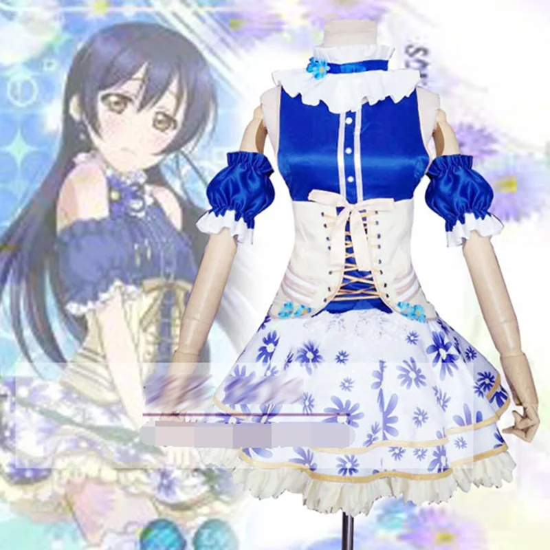 Lovelive Sonoda Umi Cosplay Costume Flower weaving Elf Awakening flower print Female In Stock Skirt